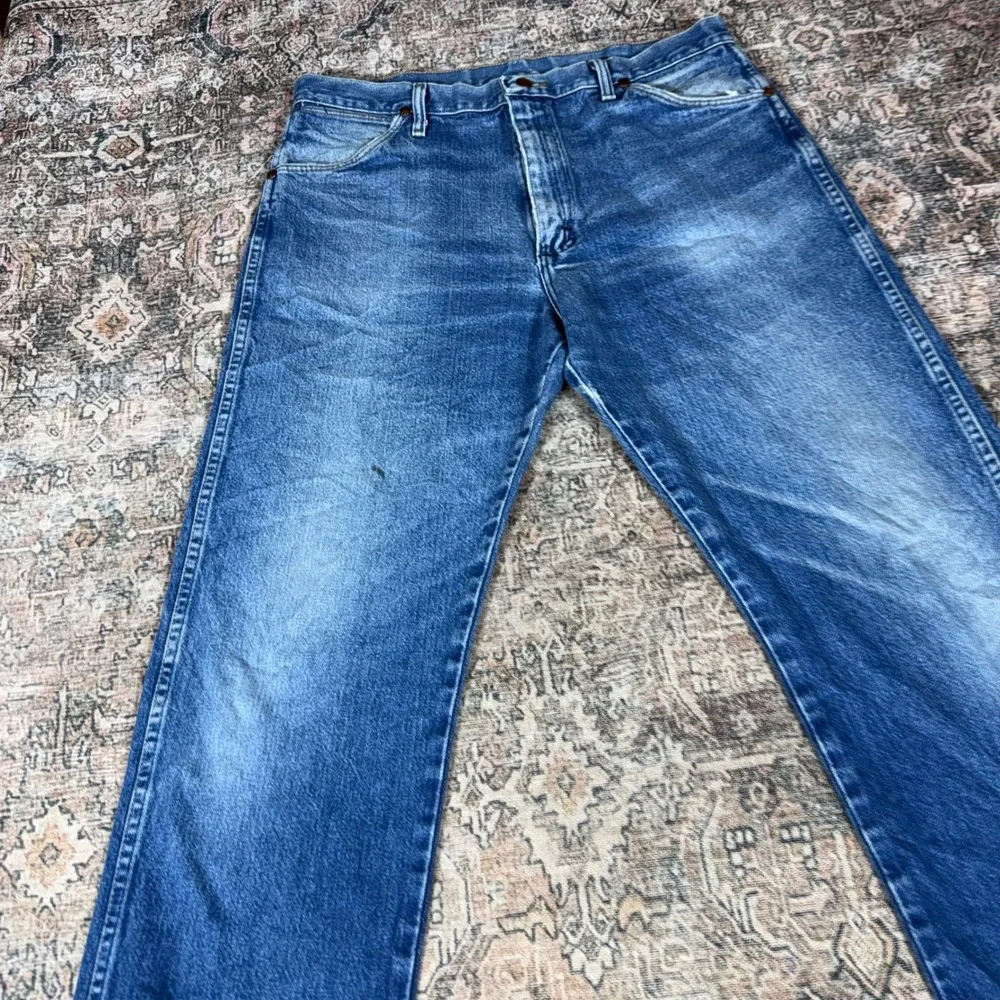Wrangler 13MWZPW Cowboy Cut Blue Jeans Mens 36x32 Made In Mexico Denim Pants